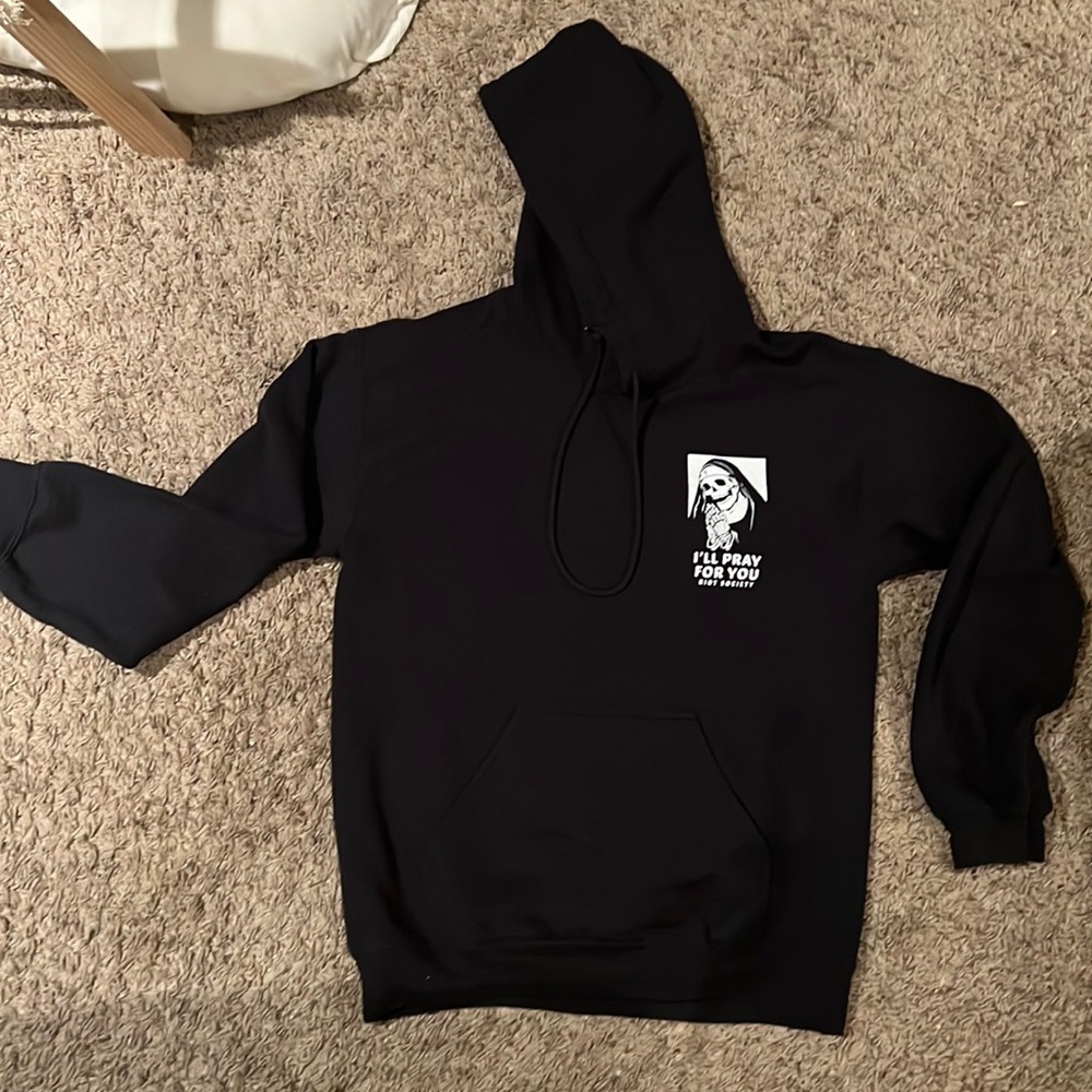 Riot Society Mens I’ll pray for you Hoody